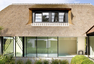 Thatched roof houses - Sky House Design Centre - Thatched Roof Glass Pool House