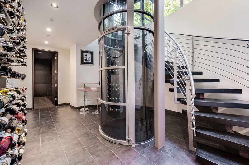 Residential lift to wine cellar