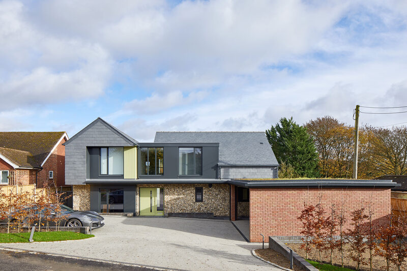 Terano Door in Lotus Green by Urban Front. This property utilises a large access and parking area.