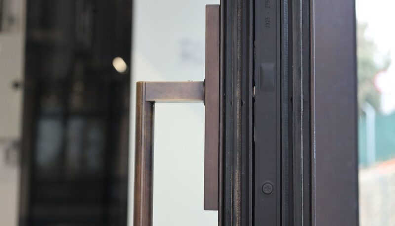 Mondrian bronze lift and slide door