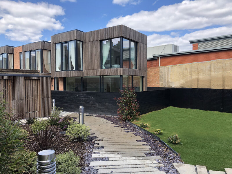 Corner to corner glazing on residential development project