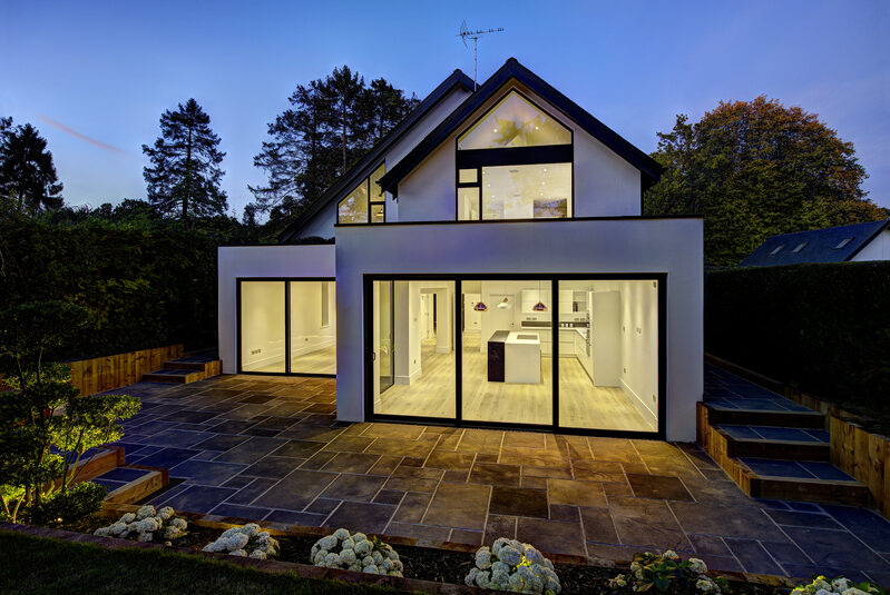 New build home with gable end window in loft conversion space