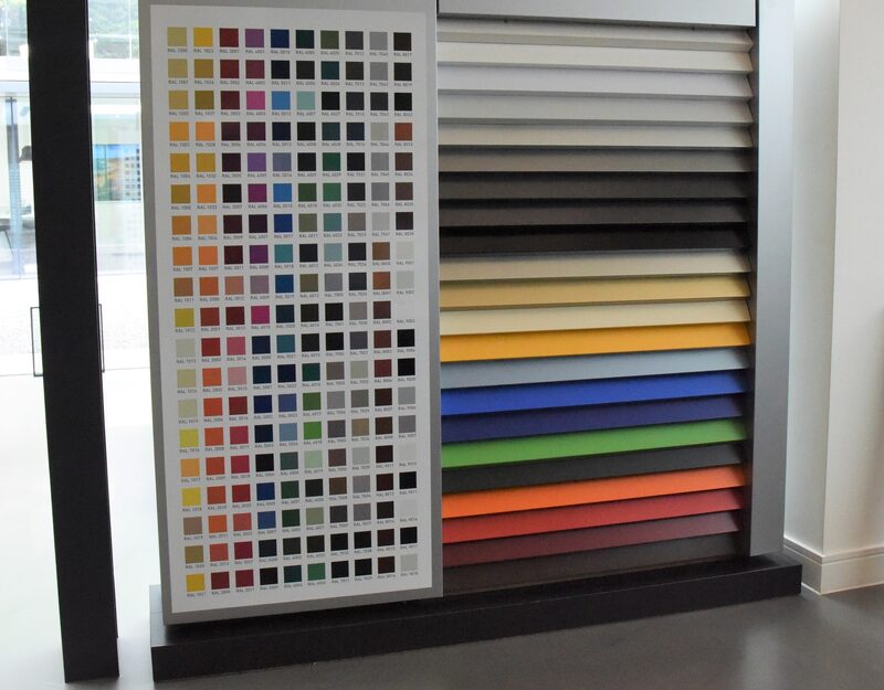 The RAL colour chart at Sky House for IQ Glass