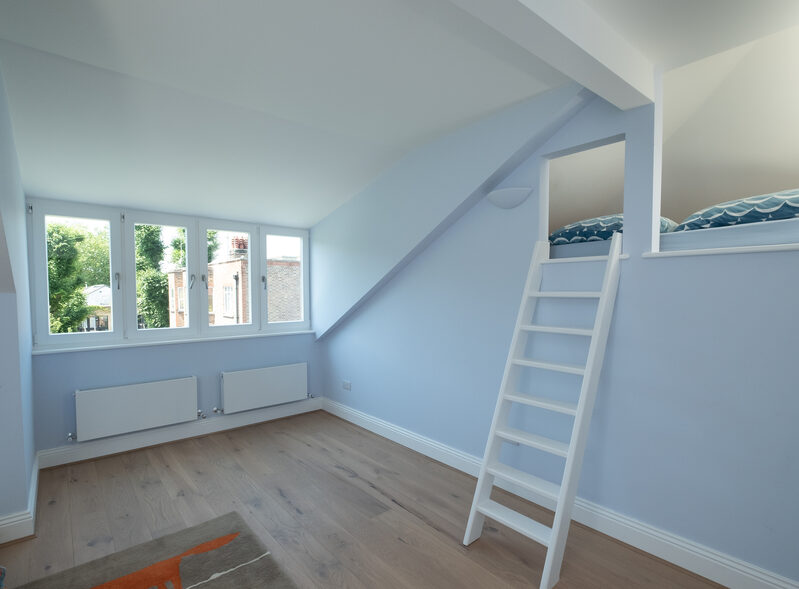 Timber tilt & turn winds on a first floor bedroom
