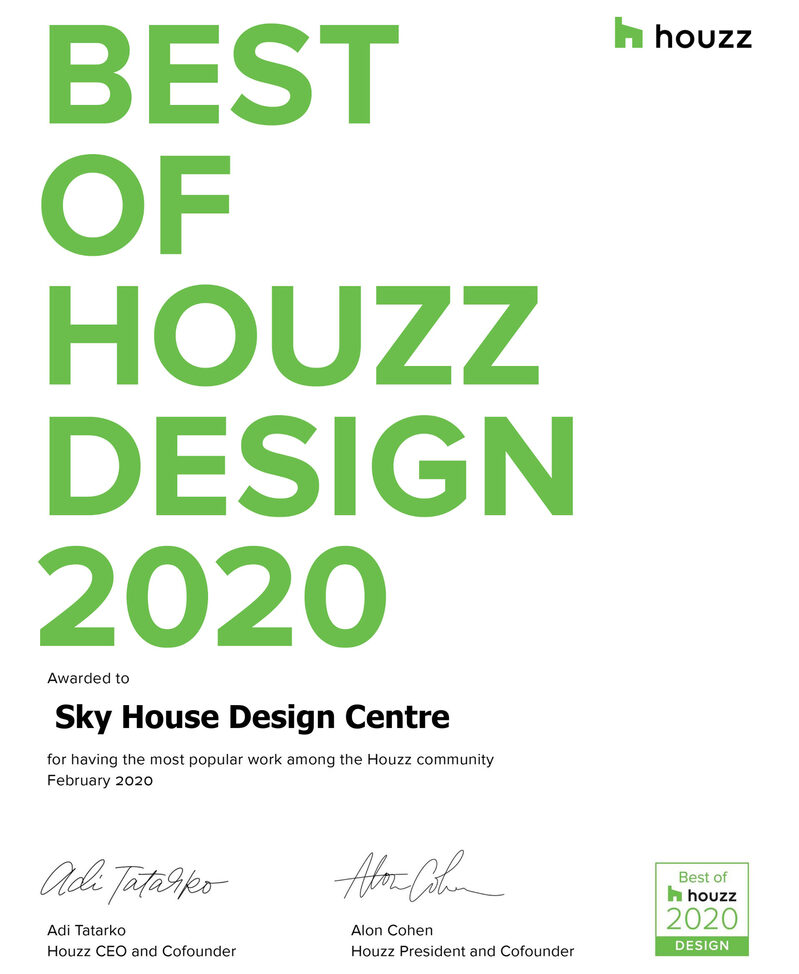 Sky House Best of Houzz 2020 Certificate