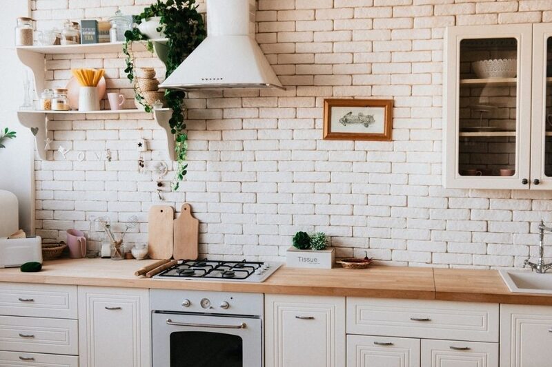 rustic kitchen with warm neutral tones
