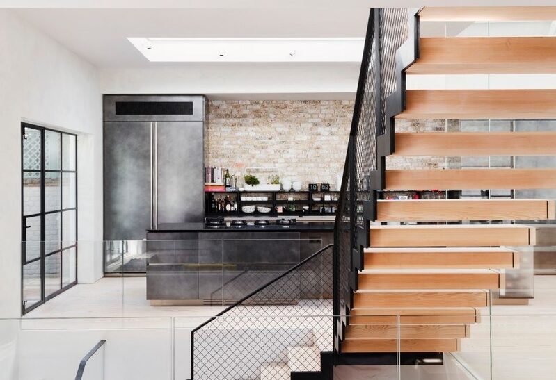 modern industrial interior design in warehouse conversion