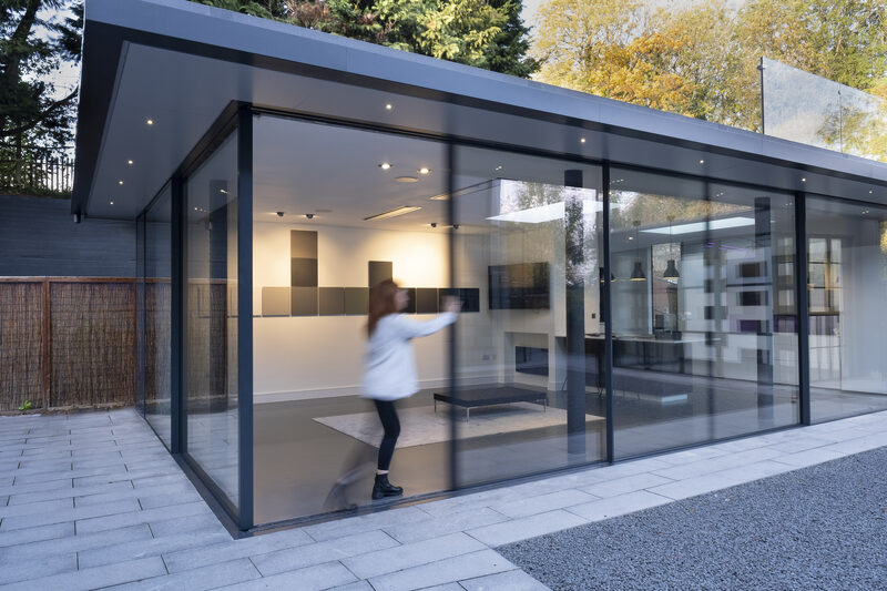 panoramah! slim framed sliding doors at the showroom