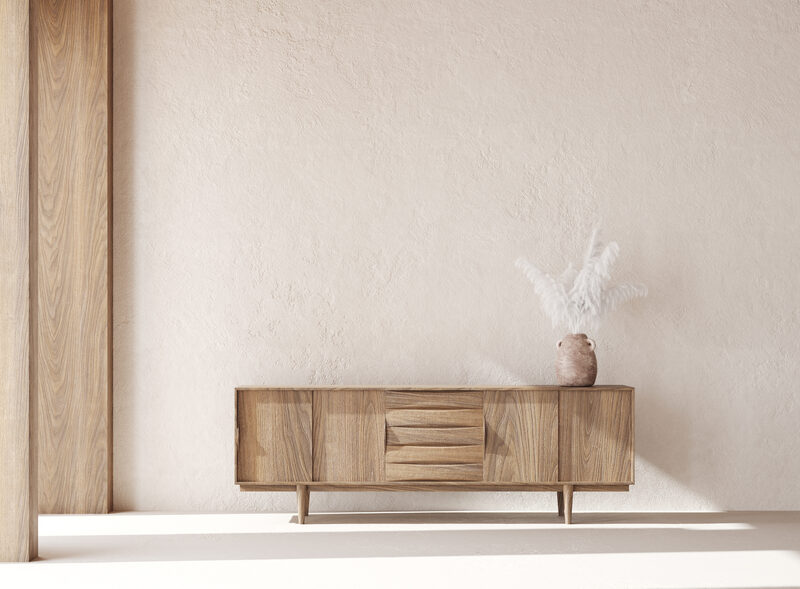 Neutral, wooden interior design theme