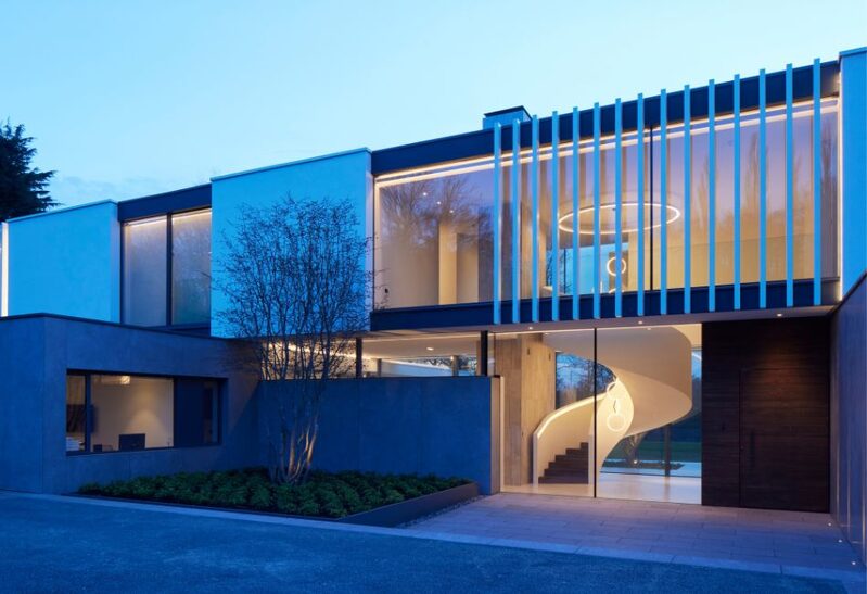 contemporary new build with hidden smart home technology