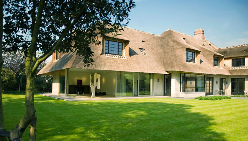 Thatched roof houses - Sky House Design Centre - Thatched Roof Glass Pool House