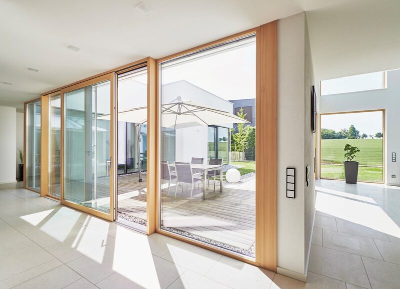 Timber lift and slide doors can be seen in the new Avino Atelier timber showroom