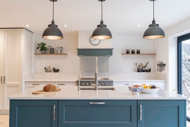 watermark shaker style kitchen - kitchen with an island