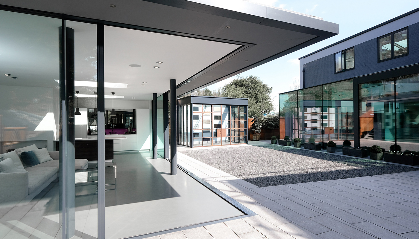 Kitchen extension design - Sky House Design Centre - Sky House showroom courtyard